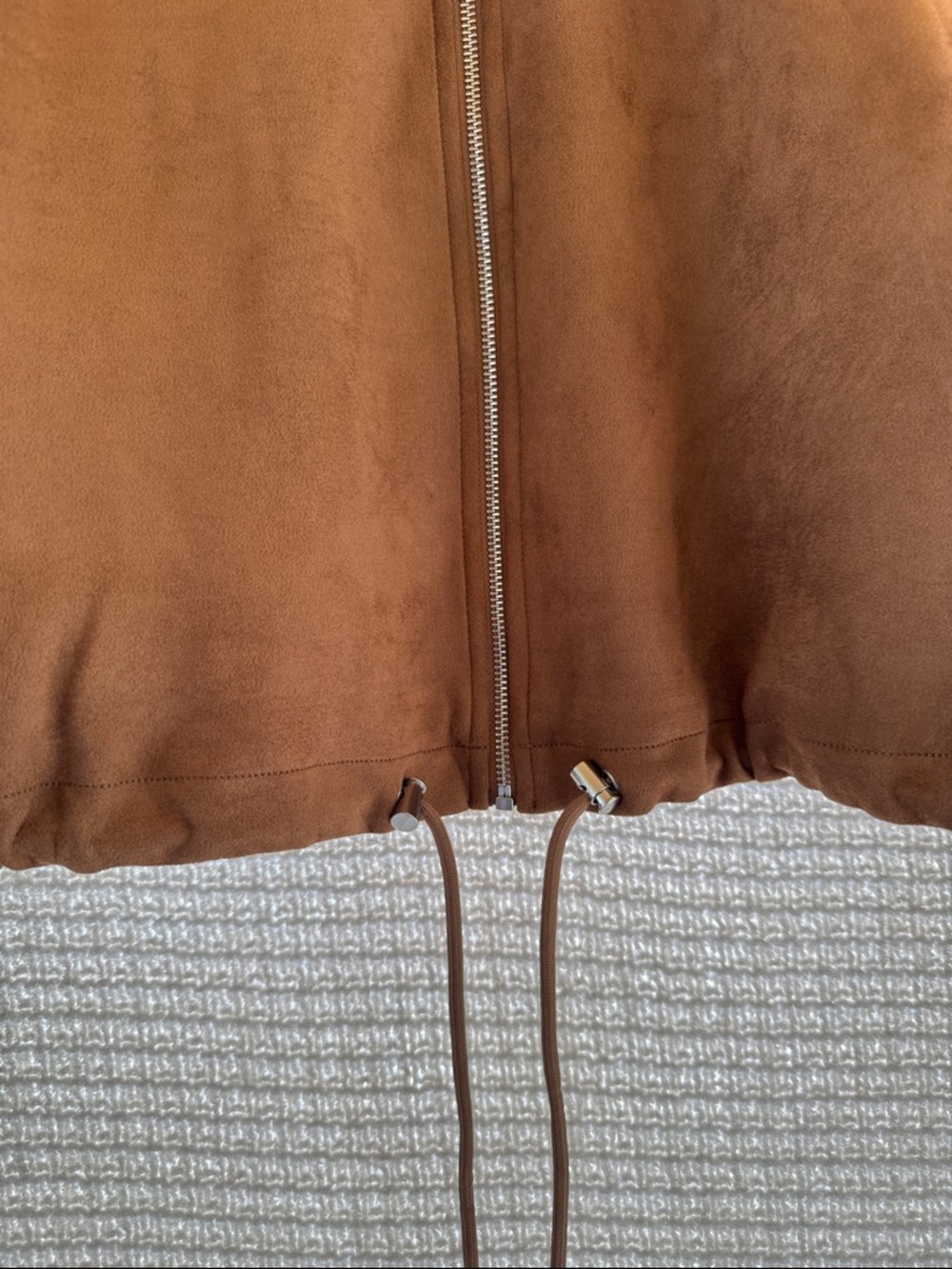 Universal Thread Brown Suede Bomber Jacket - Picture 3 of 7